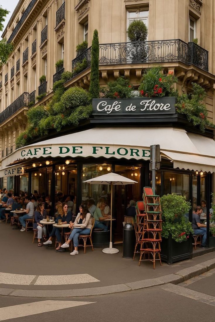 Terraço do Café de Flore, em Paris